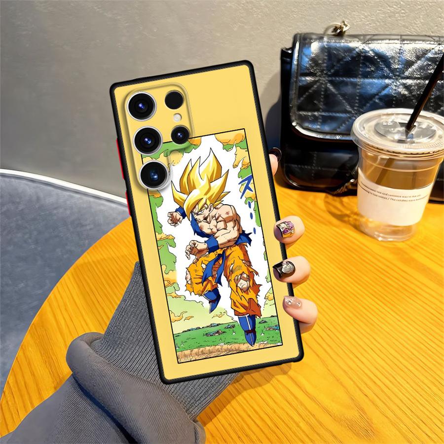 Case for Samsung Galaxy S10 S23 Ultra S22 Plus S21 S9 S25 Edge S24 FE S20 Back Phone Cover Dragon Ball Goku Logo