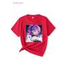 Girls Kpop Style T Shirt Summer Casual Anime Print Short Sleeve Anime Clothes Comfortable Soft Kids Fashion Tee Tops