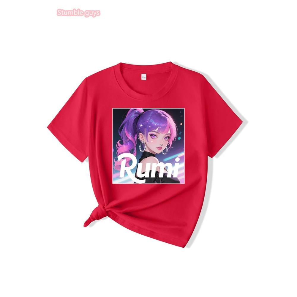 

Girls Kpop Style T Shirt Summer Casual Anime Print Short Sleeve Anime Clothes Comfortable Soft Kids Fashion Tee Tops 100
