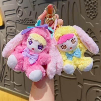Cute Plush Rabbit Pendants with Drooping Ears, Plush Rabbit Dolls, Keychains, Pendants and Key Chains