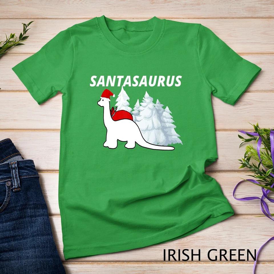 Santa Saurus Sauropods Xmas Christmas Ugly T-Shirt Unisex T-shirt 5 2XL