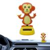 Solar Dancing Toys Swinging Red Monkey Doll Decor Auto Ornament Accessories With Solar Panels For Work Areas Homes Cars And