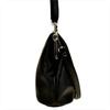 Women's Handbag, Black Genuine Leather, with Clasp