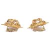 CHANEL 2 9 Vintage CC Logos Faux Baroque Pearl Lava Earring goldUsed