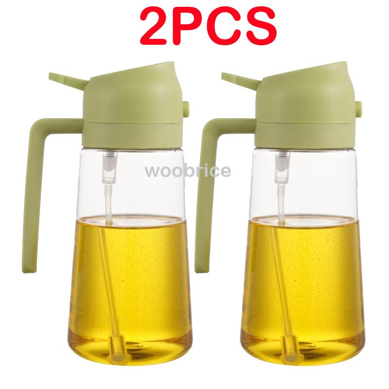 2in1 500ml Plastic Spray Oil Sprayer Bottle Spray Oil Dispenser Salad BBQ Kitchen Baking Roasting Camping Picnic Kitchen Tool