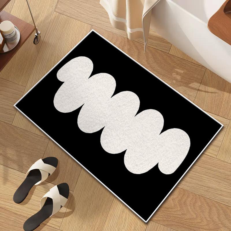 Household Toilet Floor Mat Bathroom Absorbent and Dirty Mat Bedroom Toilet Door Mat Entry Mat Carpet