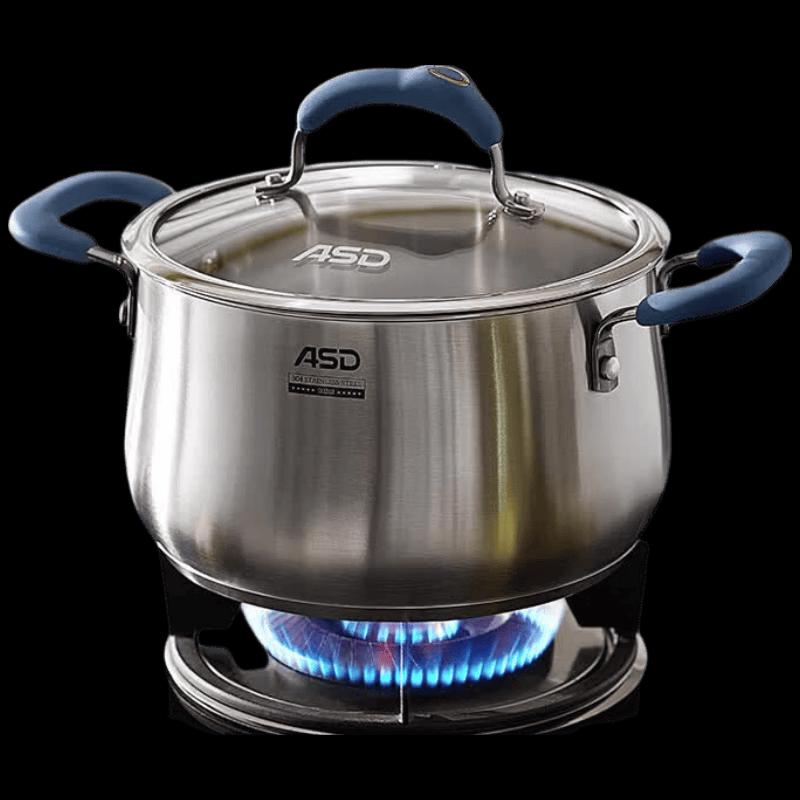 ASD 304 Stainless Steel 22CM Steamer Soup Pot