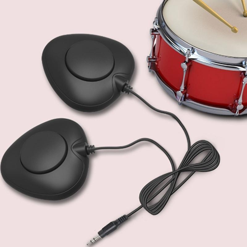 Elektronische Trommel Leises Doppeltretpedal Merkmale Doppelkick Hohe Empfindlichkeit Geräuschunterdrückung Tragbar für Musiker