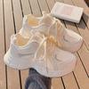 Girls Shoes Sneakers Summer 2025 New Children's Running Little White Mesh Shoes Girls Mesh Breathable Student Non-slip