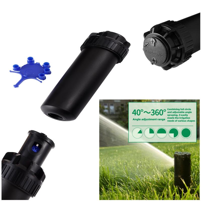 New 1/2" Female Thread 40°~360° Adjustable Underground Rotating Sprinkler Garden Lawn Orchard Irrigation Popup Sprayer Nozzle