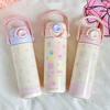 Cute and sweet girl thermos cup convenient cartoon straw cup office home student 316 stainless steel cup