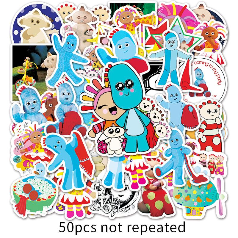 

50 шт. Мультяшные граффити ПВХ Водонепроницаемые DIY Декоративные наклейки Сад ночью