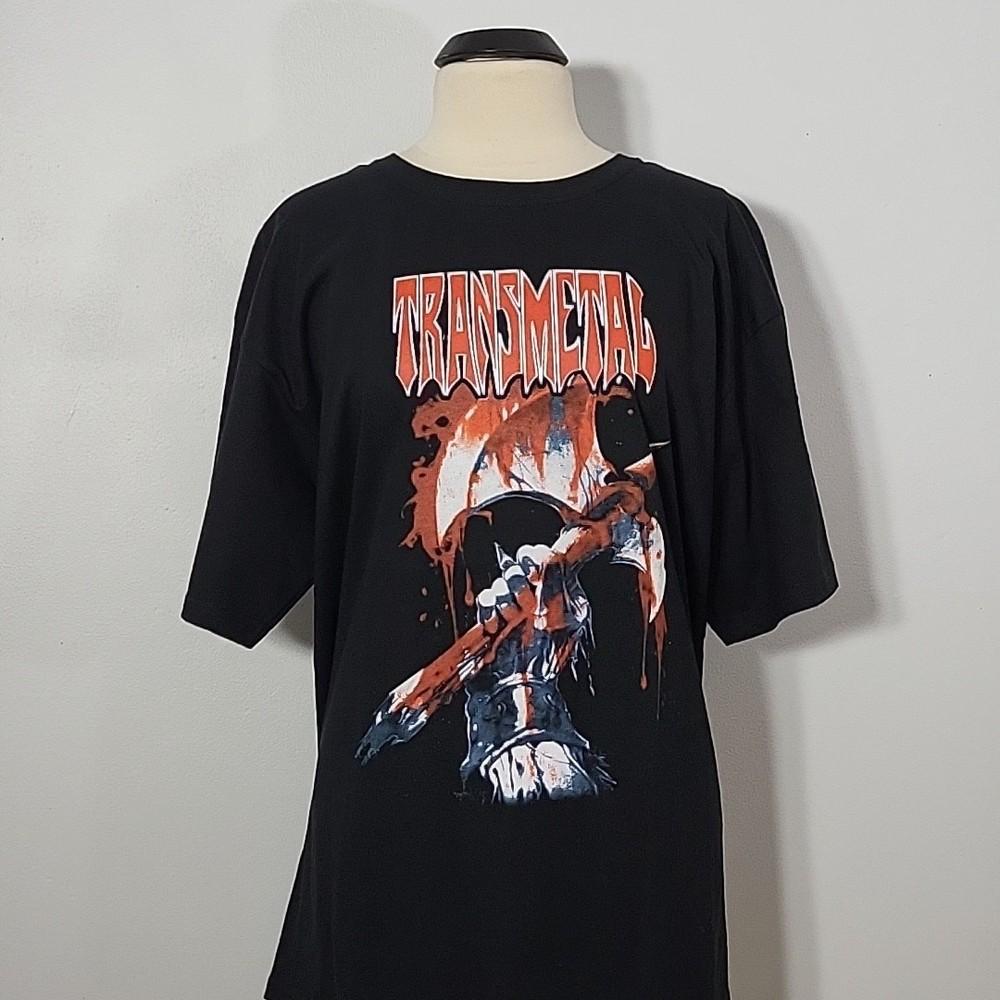 

TRANSMETAL Amanecer En El Mausoleo XL T-Shirt Black Mens Band Logo Unisex T-Shirt XXXXL