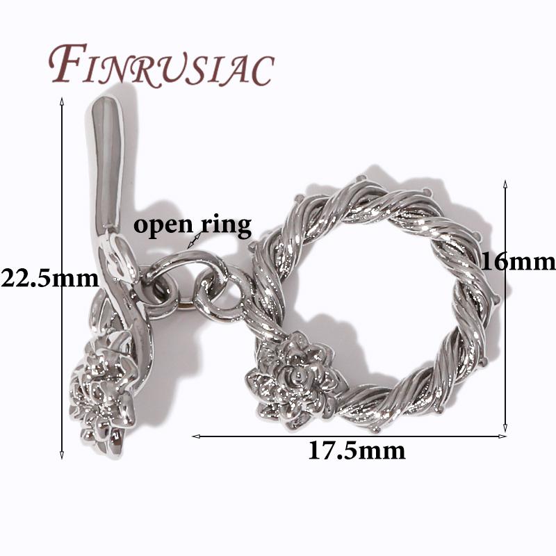 2/4Pcs 18K Gold Plated Toggle Clasps For Jewelry Making Supplies,Brass OT Clasp Connector For Bracelets Findings DIY