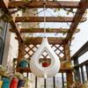 Plastic Bird Feeder House Raindrop Shaped Feeding Station Rainproof Bird Habitat  Outdoor
