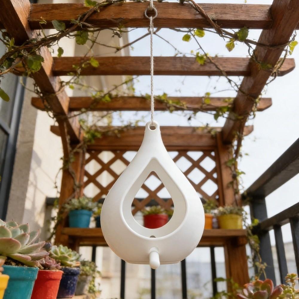 Plastic Bird Feeder House Raindrop Shaped Feeding Station Rainproof Bird Habitat  Outdoor