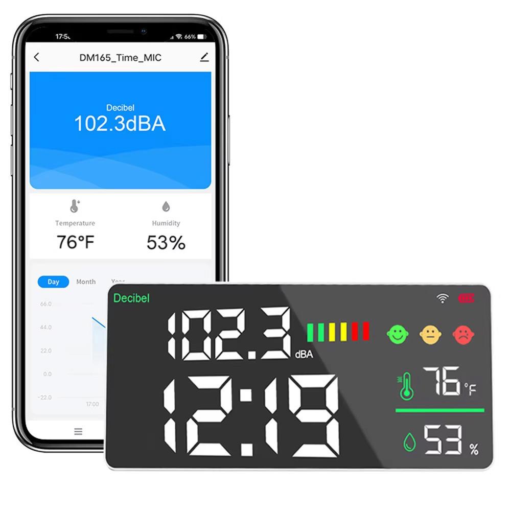Wall-Mounted HD Sound Meter with Large Digital Display