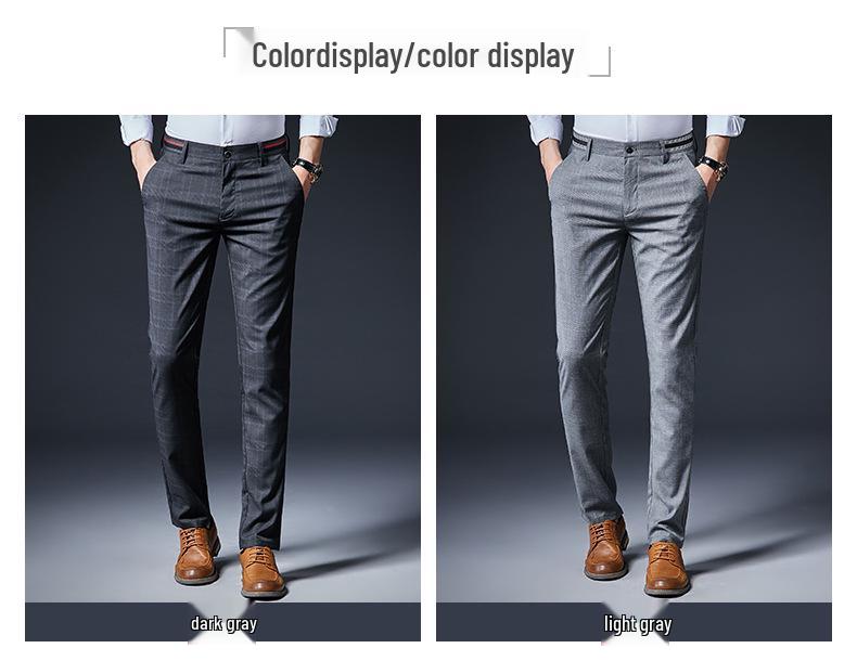 Men's Slim Fit Plaid Stretch Pants (2025 Summer/Autumn New) - Go One Size Up for a Looser Fit