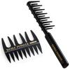 BABLO POMADE Gel Comb Mesh Comb Set for Perm Barber & (Black) Men, Coarse-tooth
