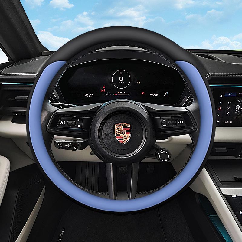 Porsche Steering Wheel Cover for Taycan, Cayenne, Macan, Panamera, and 718 Models