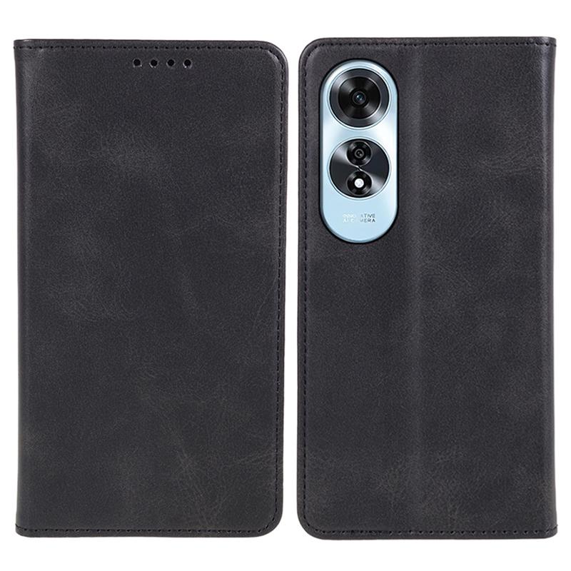 

Для Oppo A60 4G чехол кожаный чехол для телефона подставка для просмотра магнитное закрытие Black