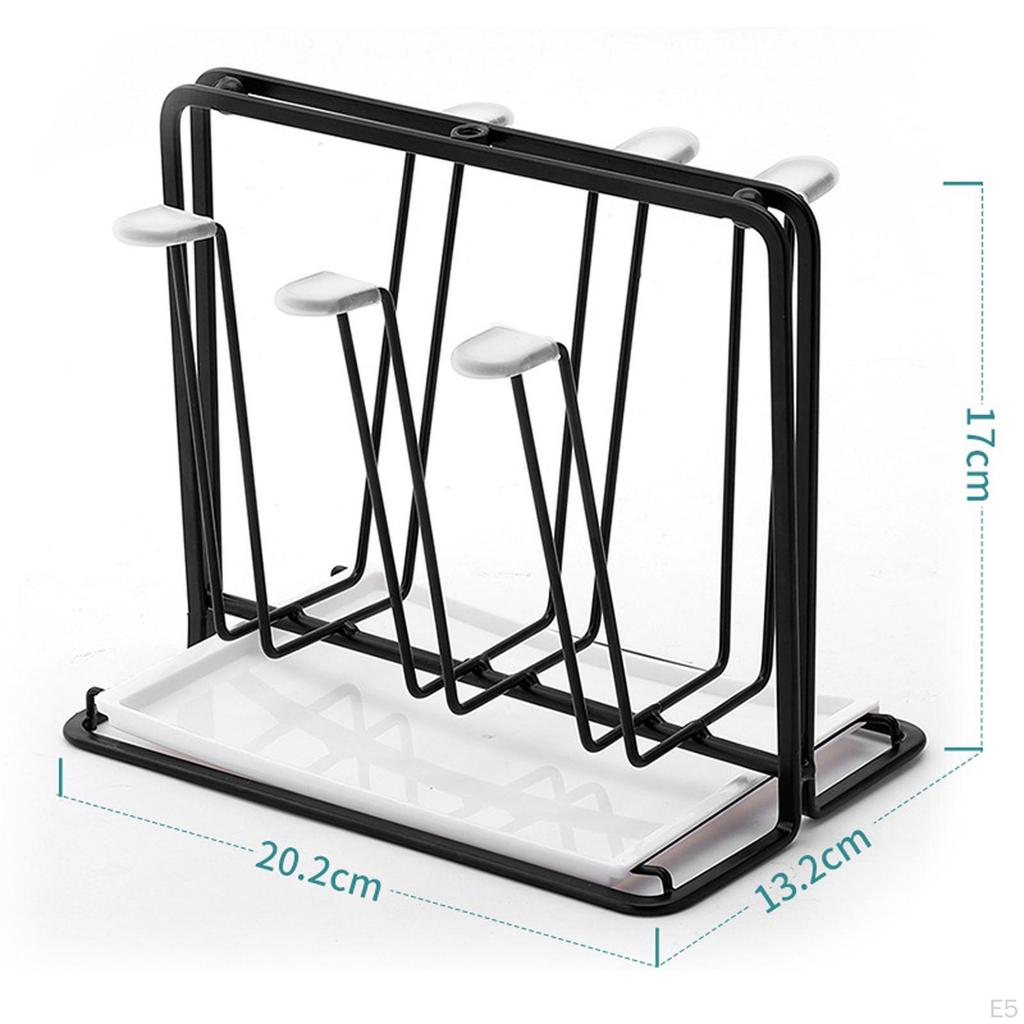 Coffee Mug Holder 6 Hook for Counter Tabletop Display Rack