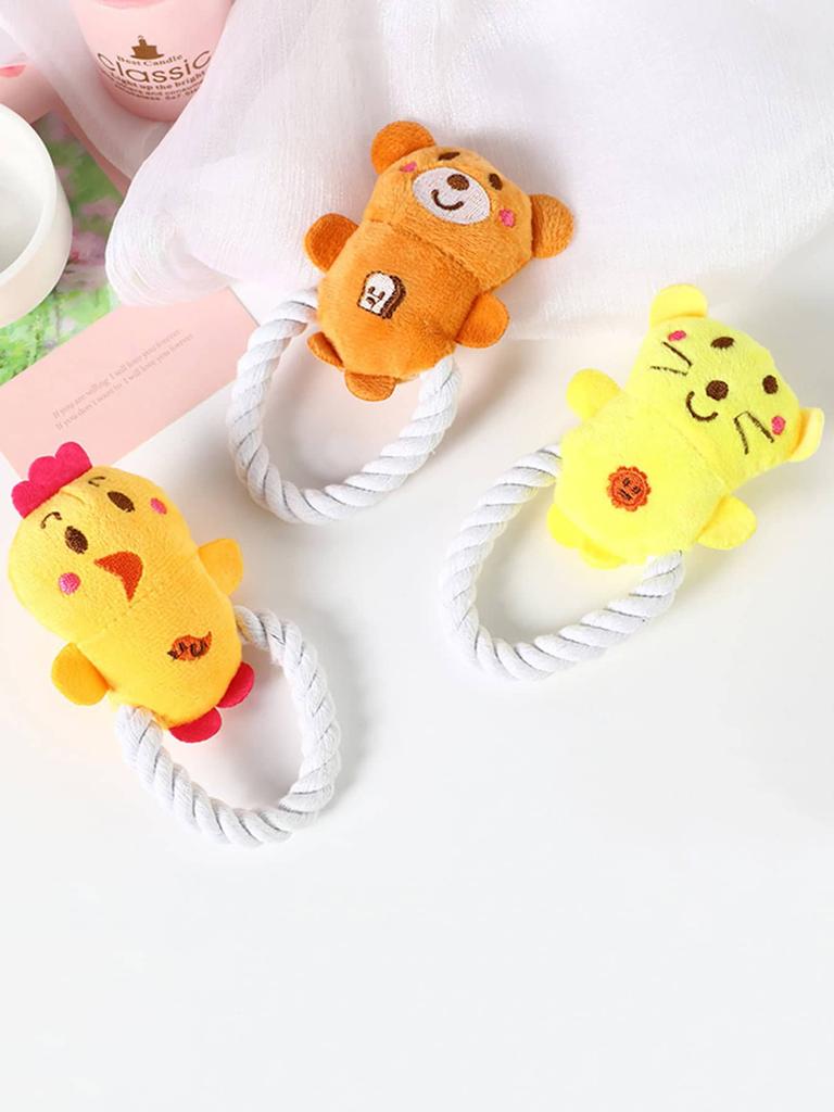 1pc-Pet Companion Plush Toys, Dog Interactive Toys Bite Toys - Random Colors