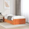 VidaXL Bed Frames Without Mattress Wax Brown 75x190 Cm Solid Pine Wood 846848