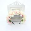 Floral Garland Romantic Wreaths Bride Garland Head Hoop Fashion Bohemian Bridal Flower Hair Accessories Children Headbands Gifts