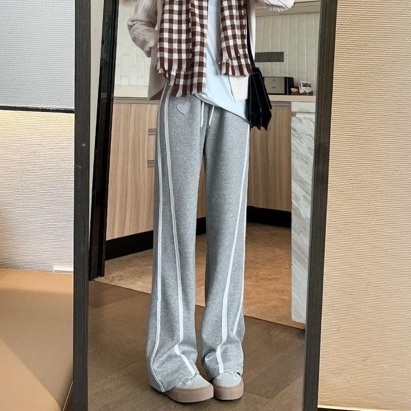 Black Wide-leg Pants Women's Pants Spring New Narrow Version Straight Loose Sweatpants Casual Small Sweatpants