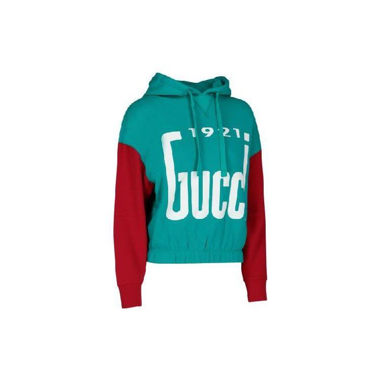 GUCCI Sweatshirts Women's Blue Hooded Non Detachable Moderate 671507-XJDRT-4336