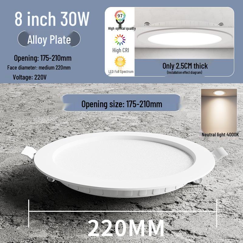 Ultra-Thin LED Downlight: 4-6 Inch Recessed Ceiling Spotlight