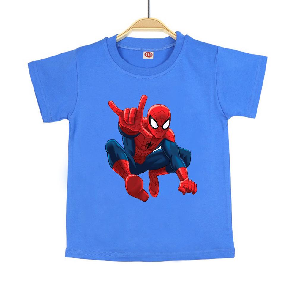 Boy's Summer Spiderman T-Shirt: Pure Cotton Short Sleeve Top