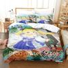 Comfortable Anime Print Bedding Set With Duvet Cover And Pillowcases Single Twin Full Queen King Sizes For Adults And Kids