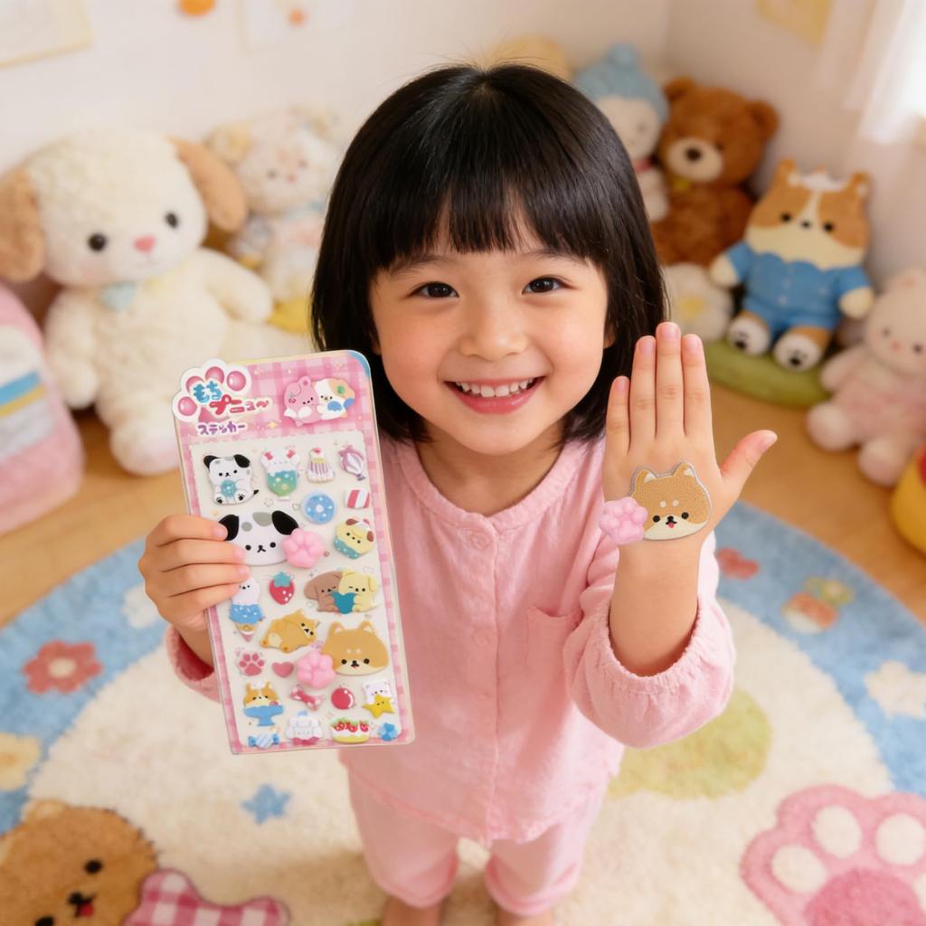 Kkek New Design Set of 4 Plump 3D Paw Squishy Butt 3D Cat Paw Animal Character Soft Fluffy and Foam Paw Reward Craft Cell Phone Smartphone Diaries