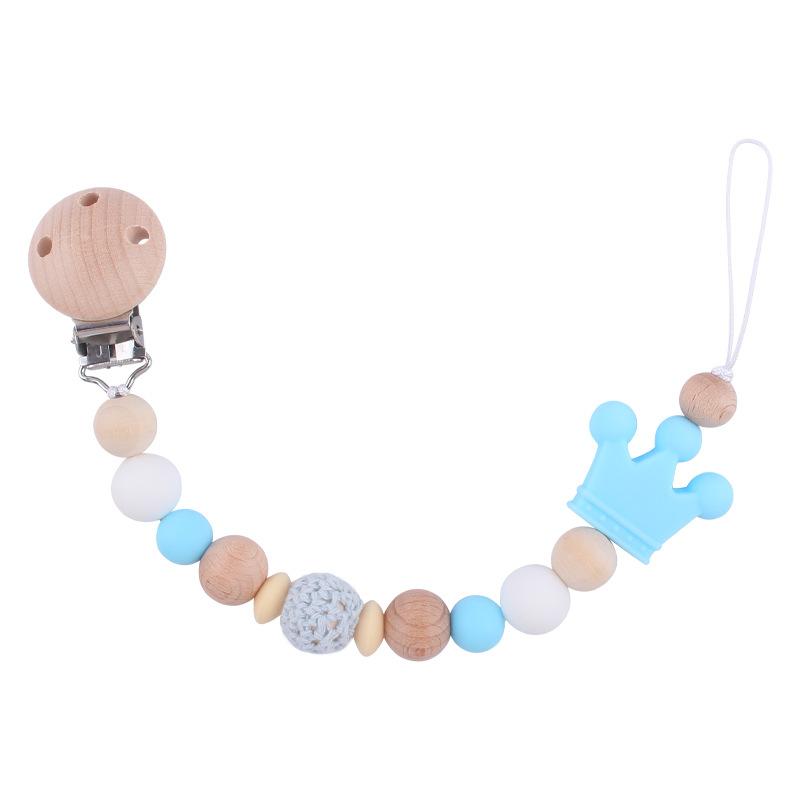Baby Pacifier Chain Silicone Beads Soother Nipple Clip Infant Dummy Holder Strap for Baby Chew Toy Teether Teething BPA Free