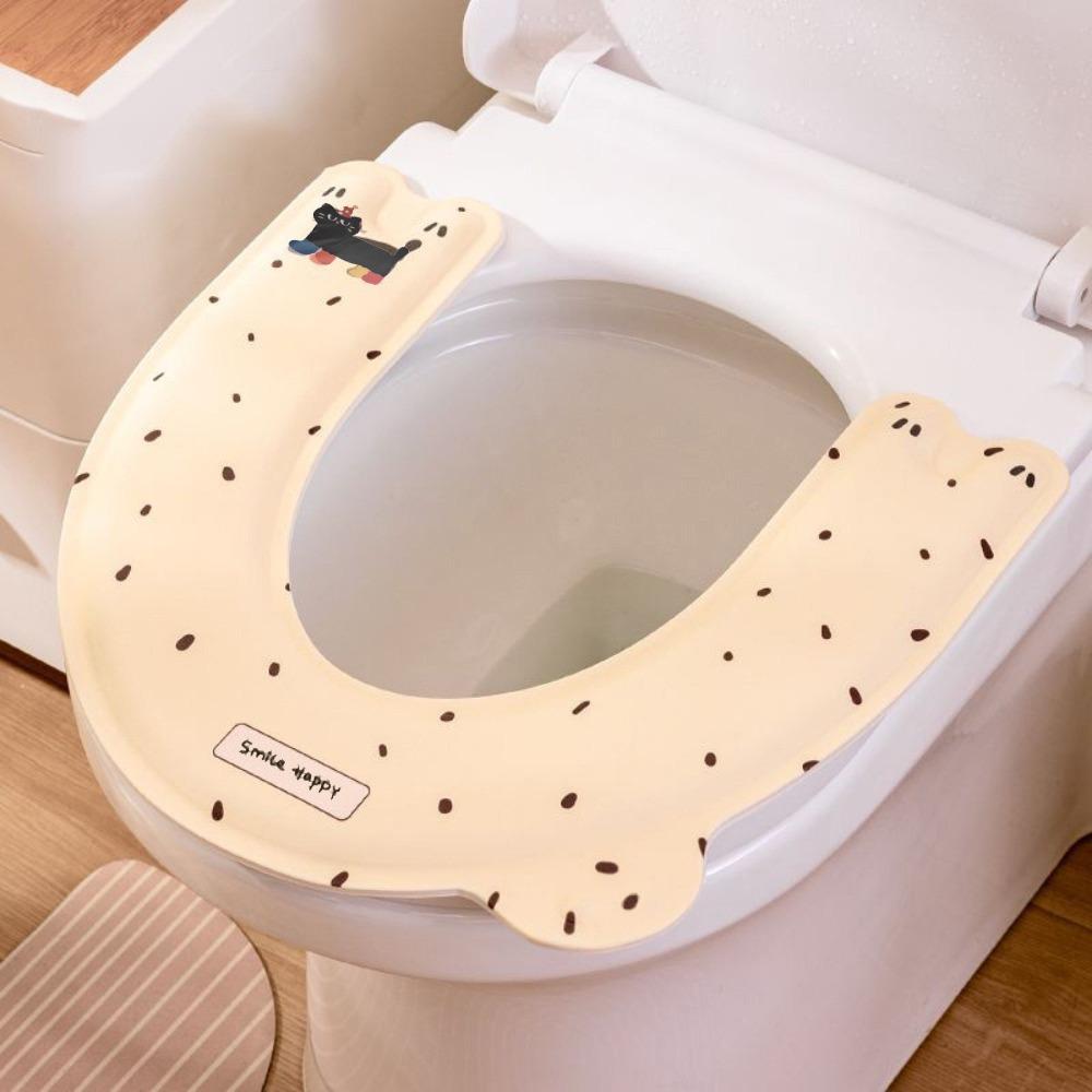 3PCS Handheld Toilet Seat Cover Comfortable Toilet Pad Paste Type Toilet Cushion  Home Use