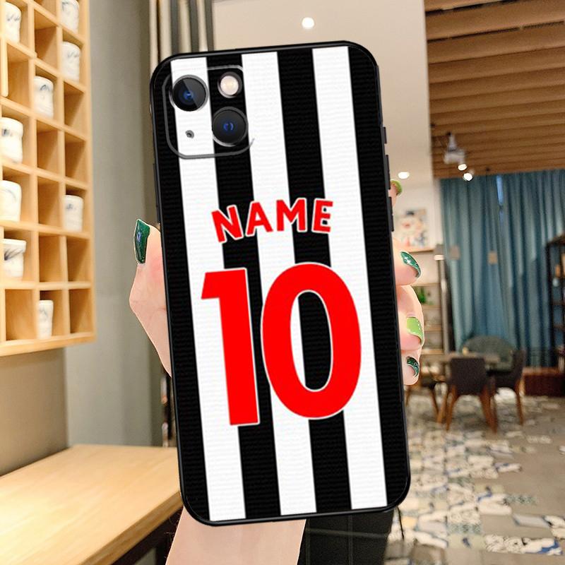 Personalised Football Name Number Phone Case For iPhone 13 12 11 14 15 16 Pro Max XS X XR Plus 12 13 Mini Back Cover