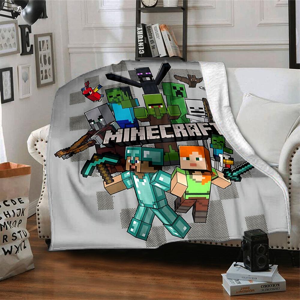 Minecraft Characters Adventure Blanket Soft Throw Blanket For Home Bedroom Bed Sofa Travel Office Solid Christmas Blanket
