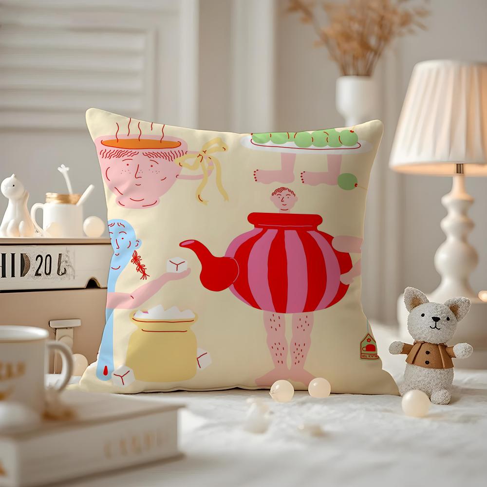 Love And Relationships In Everyday Life Cushion Cover Pattern Printed Pillowcase For Living Room Sofa Cushion Cover & Bedroom De