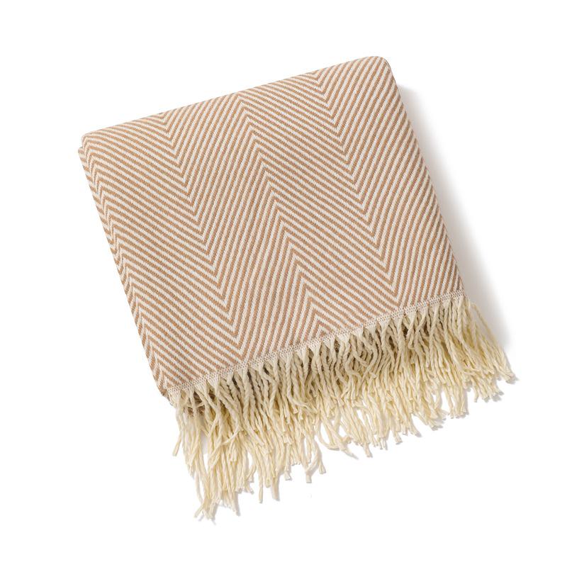 Sofa Throw & Bed Runner - Woven Air Conditioning Shawl for Summer Naps