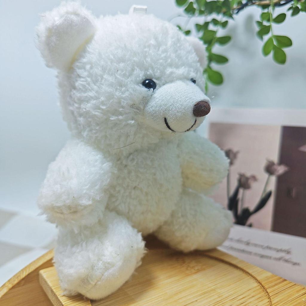 Nový Rozkošný Kudrnatý Plyšový Přívěsek Klíčenka Medvídek