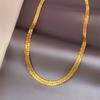 316L Stainless Steel New Fashion Woven Flat Chain Necklace Geometry Women's High  Party Gift