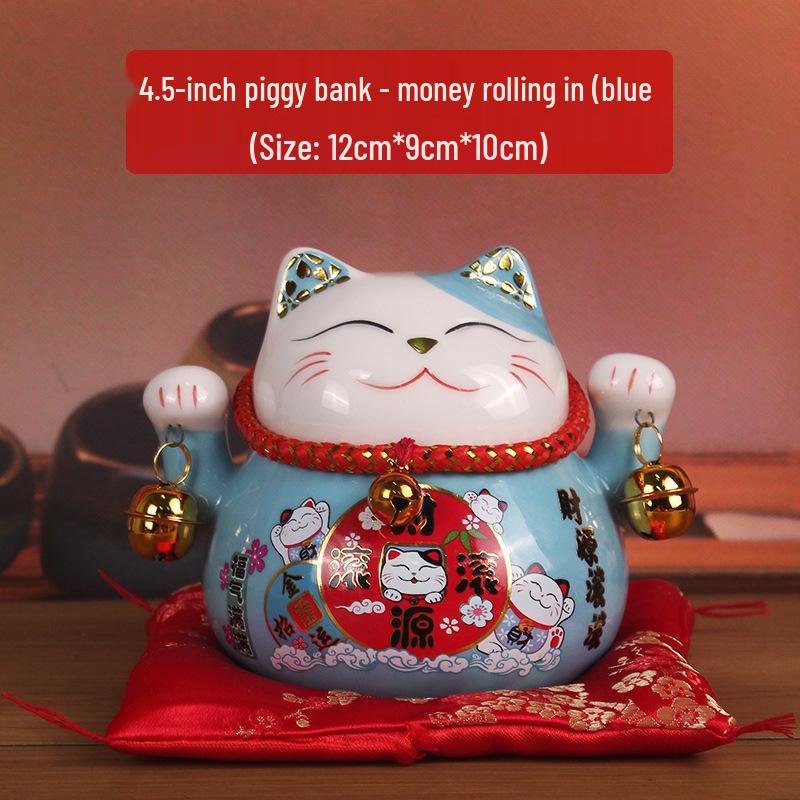 Lucky Cat Ceramic Ornaments - Cute Cartoon Decorations & Creative Gifts