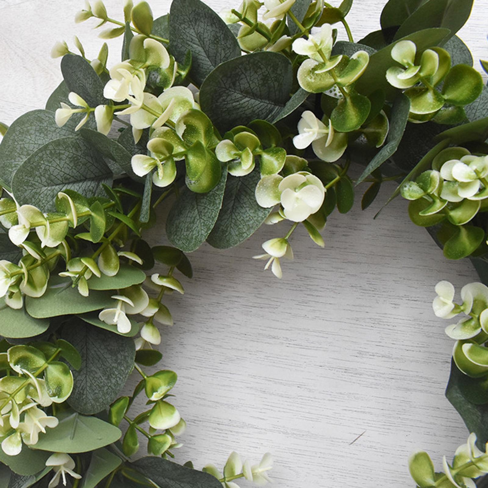 30 см искусственный эвкалиптовый венок для входной двери — фото 3