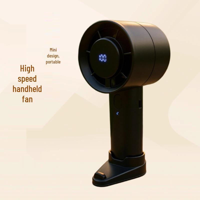 

Compact Handheld Fan with USB Power, Stepless Speed Control & Digital Display - Ideal for Home/Desktop or as a Gift 6*5.8*16cm