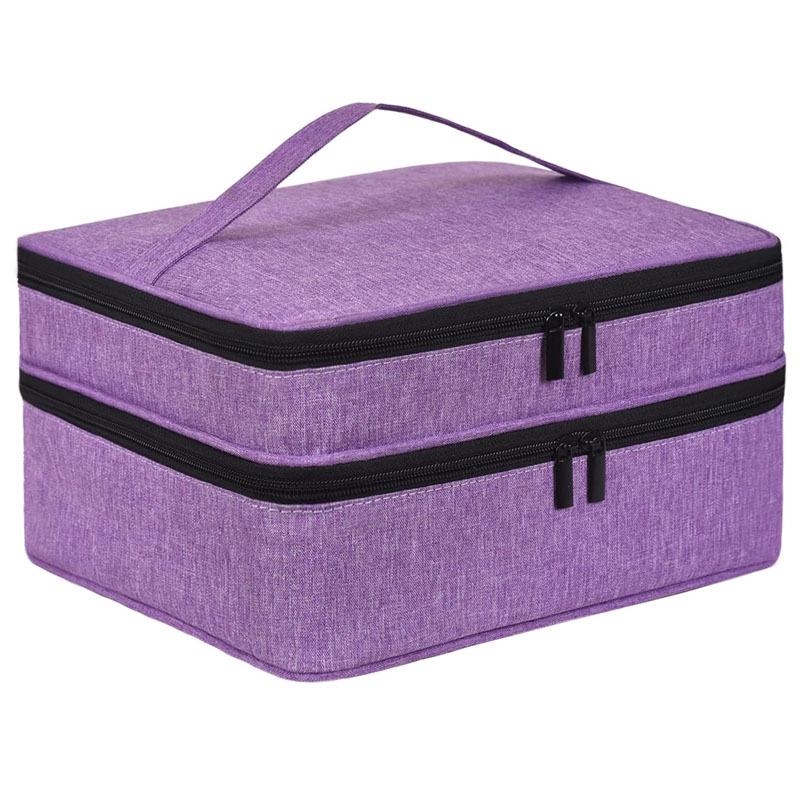 Nail Polish & Essential Oil Travel Bag - Holds 42 Bottles, Large Capacity, Multi-functional Storage Handbag
