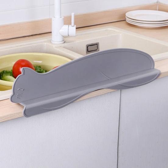 Yousheng 2 Stück Cartoon Katze Spülbecken Spritzschutz mit Saugnäpfen Gemüsewaschen Wasserspritzer Schutz Küchenarbeitsplatte Kätzchen Spritzschutzbrett