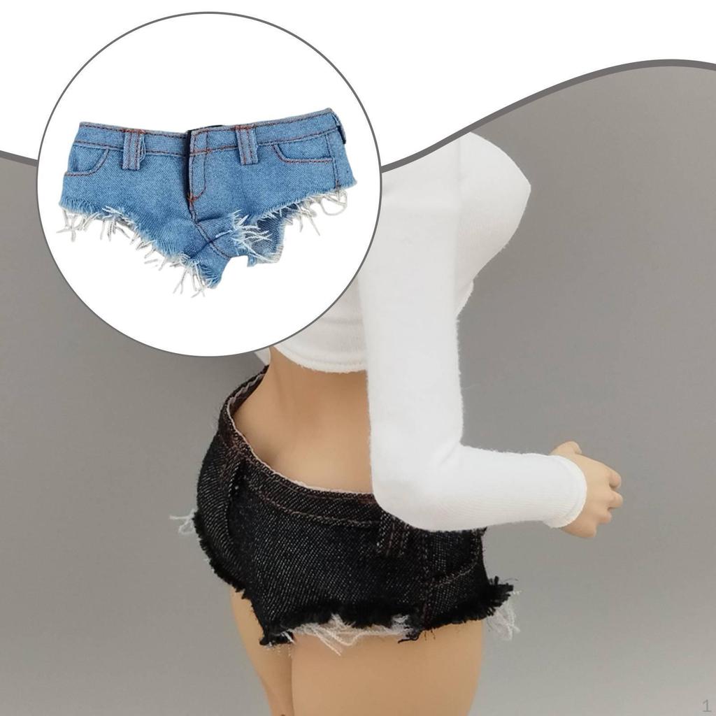 1/6 Female Action Figure Denim Shorts Clothes Durability Accessories Casual