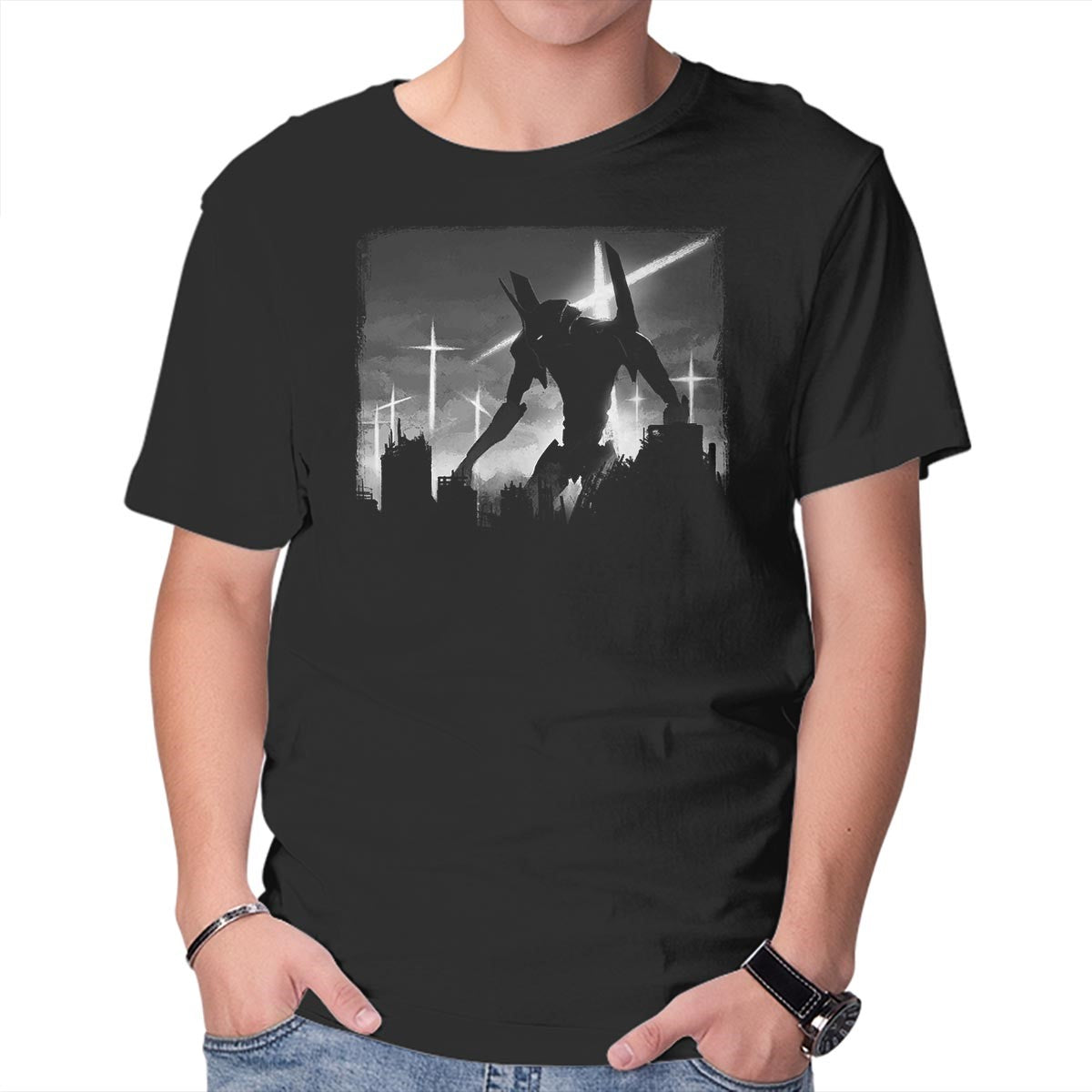 Unisex Crew Neck T-Shirt Test Unit Graphic Short Sleeve Casual Tee XS
